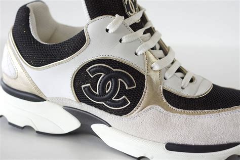 chanel white tennis shoes|chanel white and black sneakers.